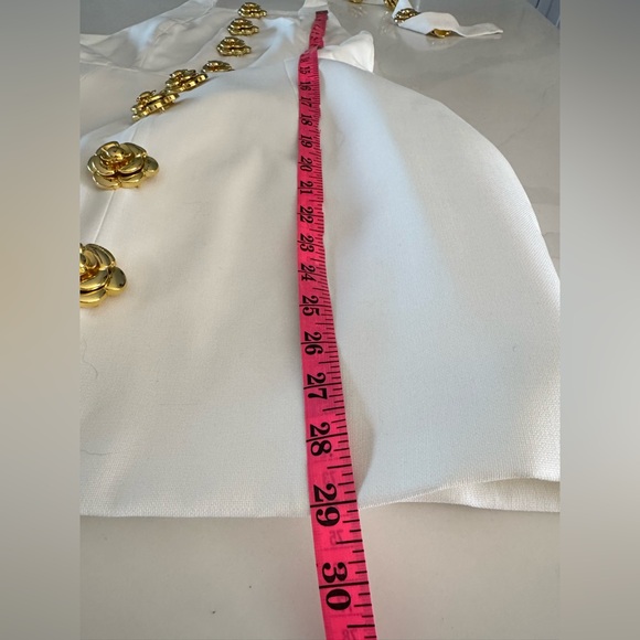 NWT | Atoir | White Backless Dress with Gold Buttons - Picture 12 of 12